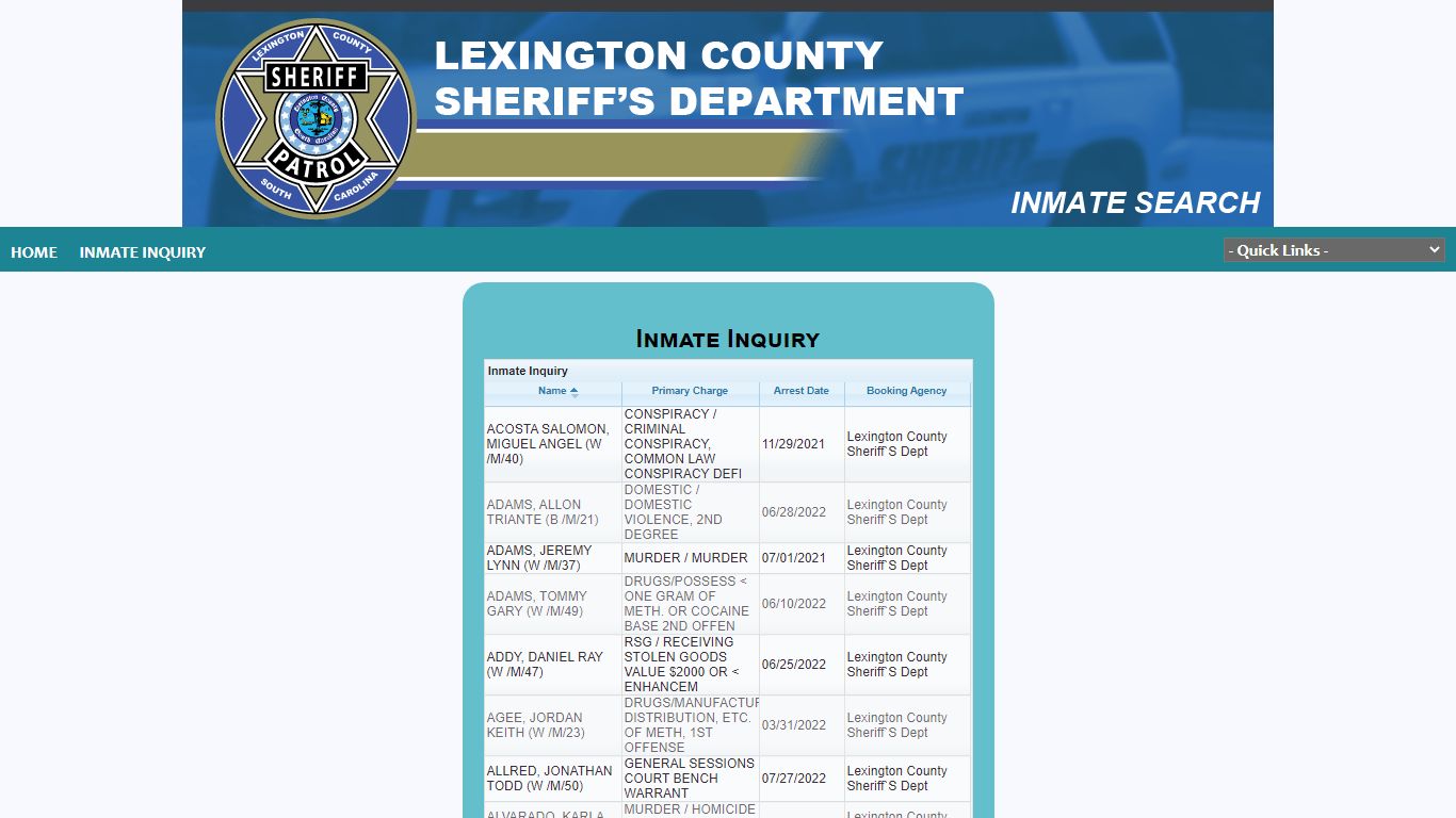 Lexington County Sheriff Office P2C